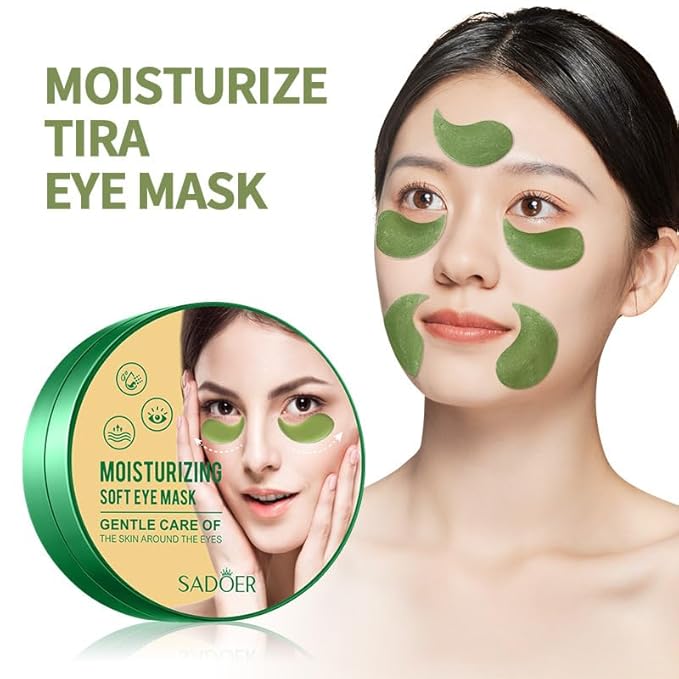 60pcs/30pairs Green Moisturizing Eye Mask, Moisturizing Soft Eye Mask, Gentle Care Of The Skin Around The Eyes, Moisturizes And Nourishes The Eye Area, Smoothes Puffiness 80g-Velvo Beauty
