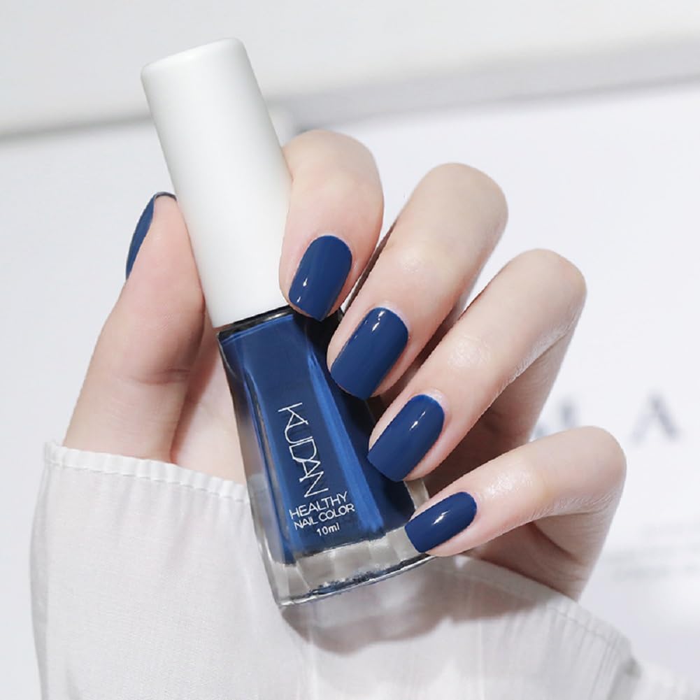 Nail Polish set - Nail Lacquer Quick Dry, Full Size, Vibrant, Colorful, Trendy, Glitter, Glossy, Metallic, Matte Nail Art Nail Shades (N27 Navy blue, 52g)-Velvo Beauty