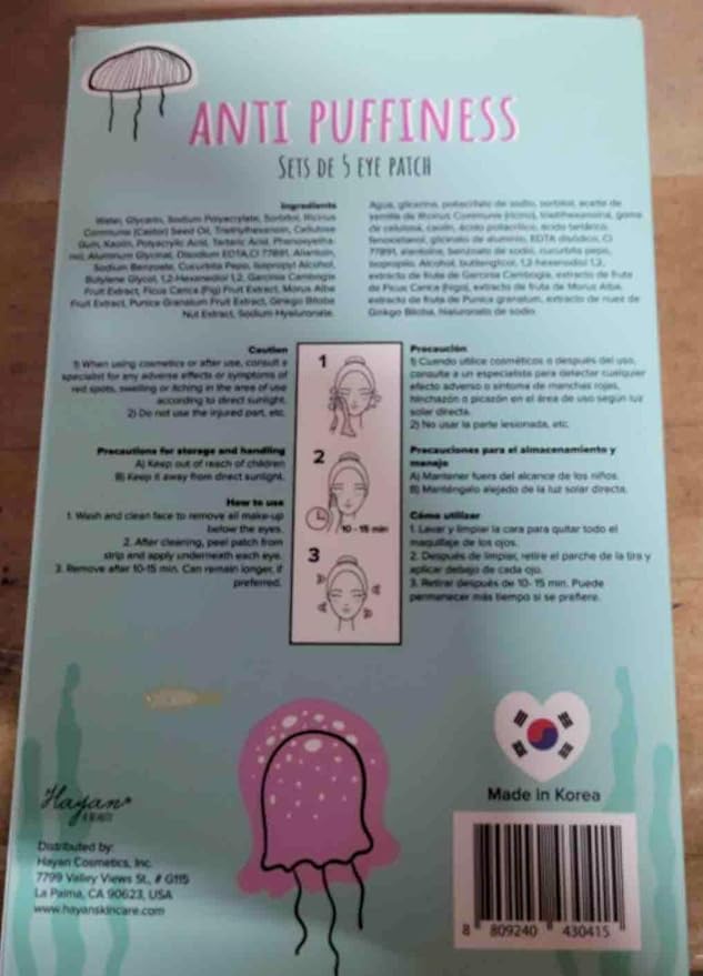 Under Eye Patches Treatments, Help Reduce Swelling, and Puffiness 5 Count-Velvo Beauty