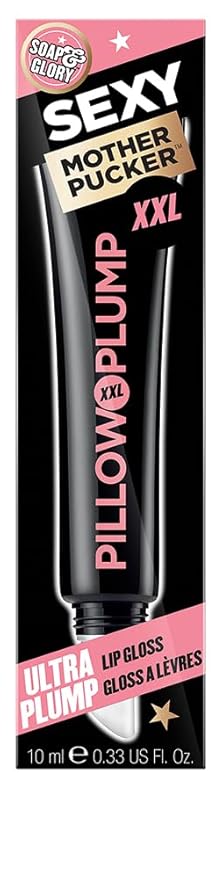 Soap & Glory Sexy Mother Pucker XXL Lip Gloss - Hydrating, Plumping Lip Gloss for Full, Volumized Lips - Lip Plumper Gloss + Chocolate Orange Scent with Vegan Formula in Clearvoyant (10ml)-Velvo Beauty