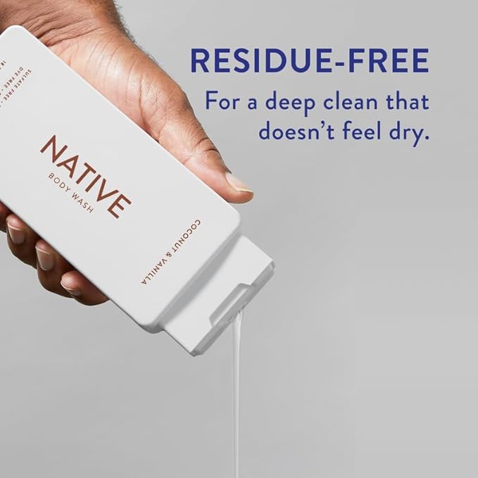 Native Body Wash Contains Naturally Derived Ingredients | for Women & Men, Sulfate, Paraben, & Dye Free Leaving Skin Soft & Hydrated |Coconut & Vanilla, Lavender Rose, & Cucumber Mint, 18 oz Pack of 3-Velvo Beauty