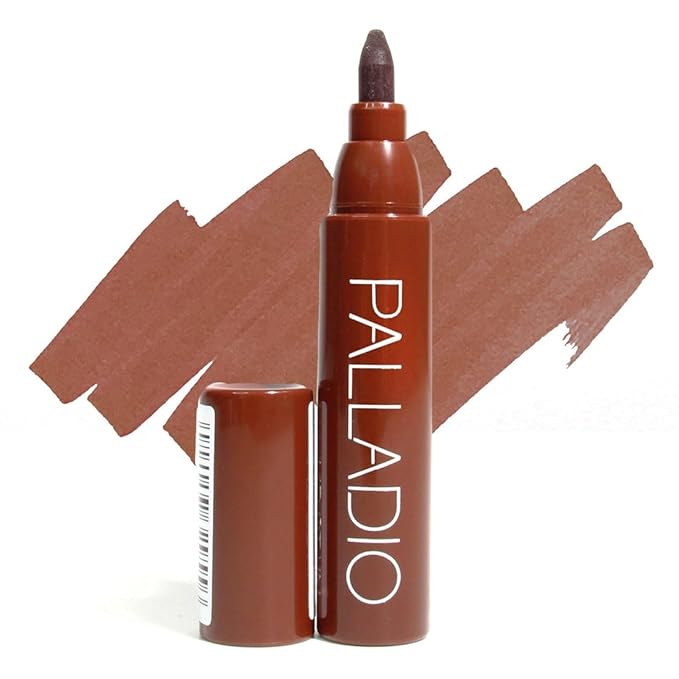 Palladio Lip Stain, Hydrating and Waterproof Formula, Matte Color Look, Longlasting All Day Wear Lip Color, Smudge Proof Natural Finish, Precise Chisel Tip Marker, Mocha Cream-Velvo Beauty
