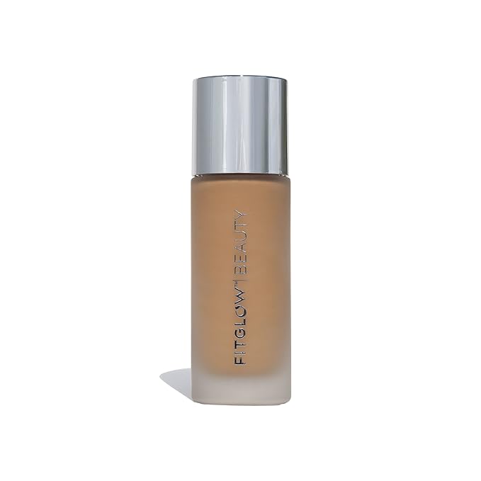 Fitglow Beauty - Natural Foundation+ Photo-Filtering Foundation | Vegan, Woman-Owned Clean Beauty (F4.7 - Tan Warm, Golden Undertones)-Velvo Beauty