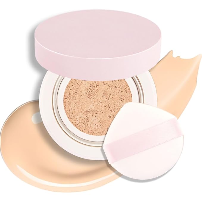 Nuder Cushion Foundation,Natural Beige for Natural & Medium with Neutral Skin Tone,Long-Lasting,Lightweight,Flawless Coverage,Dewy Finish,Concealing Blemishes and Under-eye Bags for All Skin Types-Velvo Beauty