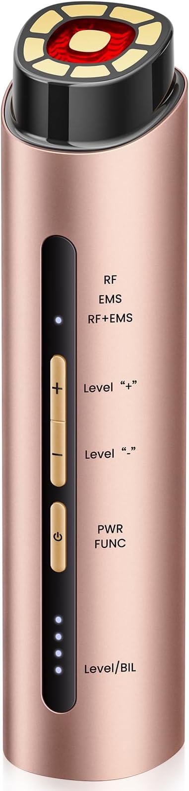 Microcurrent Facial Device, 3 Modes Red Light Therapy for Face and Neck, Skin Care Facial Massager Perfect Gifts for Women Men(Gold)-Velvo Beauty