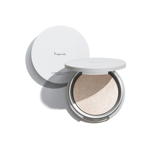 heme Glowy Highlighter Compact 5.5g (04 Glacial White)-Velvo Beauty