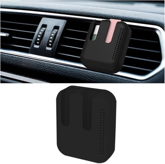 Lip Balm Chapstick Holder for Car Air Vent, Upright Washable Lip Balm Protector for Women Girls, Auto Interior Space Saving Accessories, Universal for Vehicle, Truck and More（Black）-Velvo Beauty