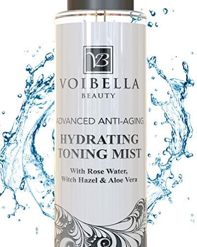 Organic Hydrating Toner for Face Anti-Aging - Rose Water, Witch Hazel & Aloe Vera Toning Facial Mist for Women. Natural Skin Moisturizing Rosewater Spray. Oil Free, Pure, Fresh & Pore Tight-Velvo Beauty