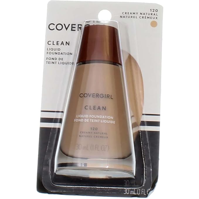 CoverGirl Clean Liquid Foundation, 120 Creamy Natural, 1 Ounce-Velvo Beauty