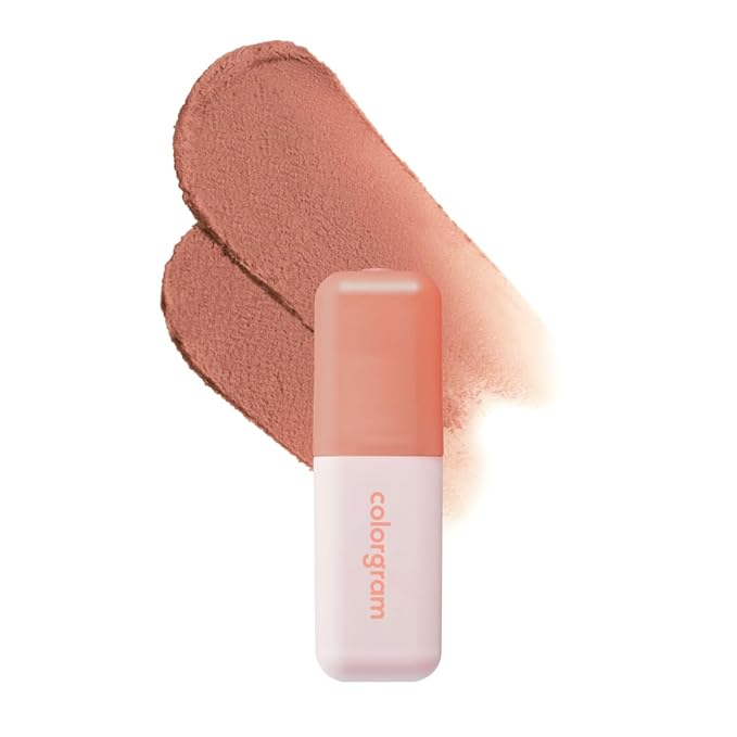 COLORGRAM NUDE BLUR TINT 01 SALMON BEIGE | Soft Velvet Matte Lip Stain & Cheek Tint | Lightweight Blurring Tint for a Smooth & Airbrushed Finish | 24H Hydration, Long-Lasting & Non-Sticky Formula-Velvo Beauty