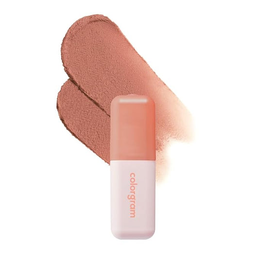COLORGRAM NUDE BLUR TINT 01 SALMON BEIGE | Soft Velvet Matte Lip Stain & Cheek Tint | Lightweight Blurring Tint for a Smooth & Airbrushed Finish | 24H Hydration, Long-Lasting & Non-Sticky Formula-Velvo Beauty
