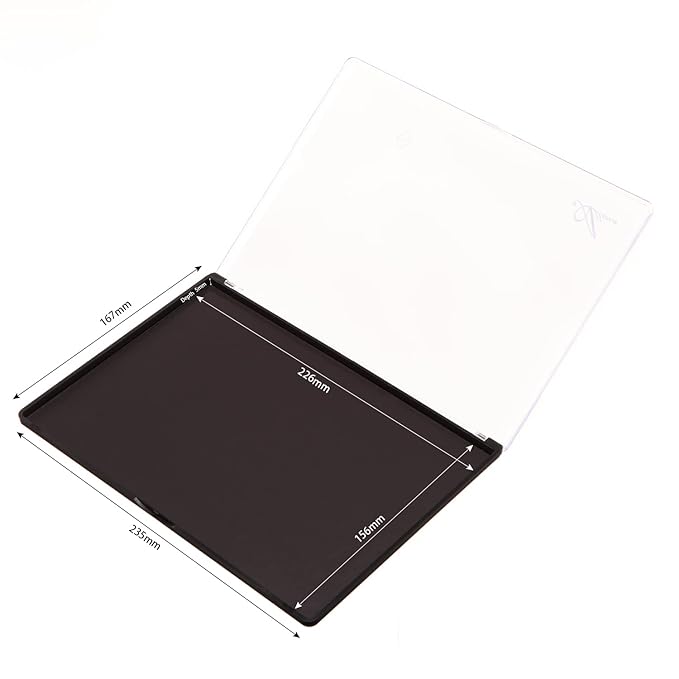 XL Large Empty Magnetic Transparent Plastic Eyeshadow Makeup Palette with 20Pcs Adhesive Empty Palette Metal Stickers for Eyeshadow Lipstick Blush Powder-Velvo Beauty