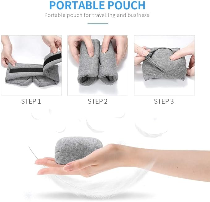 FRESHME Deluxe Cotton Sleep Mask Gift Set - 100% Blackout Large Comfortable Blindfold Adjustable Eye Mask Pillow in Gift Box for Men Women Side Sleeper Travel Meditation Airplane-Velvo Beauty