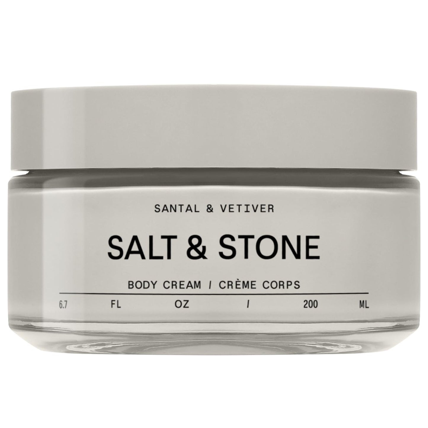 Salt & Stone Body Cream – Santal & Vetiver | Hydrating Formula with Seaweed Extracts, Spirulina & Squalane | Deep Hydration, Skin Barrier Support & Healthy Glow | for all Skin Types (6.7 fl oz)-Velvo Beauty