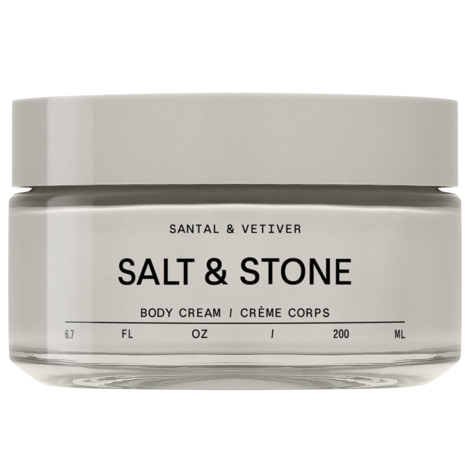 Salt & Stone Body Cream – Santal & Vetiver | Hydrating Formula with Seaweed Extracts, Spirulina & Squalane | Deep Hydration, Skin Barrier Support & Healthy Glow | for all Skin Types (6.7 fl oz)-Velvo Beauty