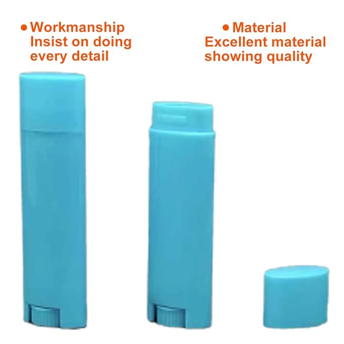 5ml 25Pcs Empty Oval Deodorant Lip balm Tubes Containers Twist-up Refillable Containers for Lipstick,Chapstick,Homemade Lip balm,DIY Deodorants(Sky Blue)-Velvo Beauty