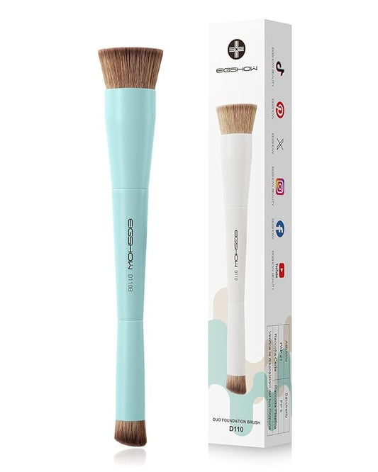 EIGSHOW Foundation and Concealer Brush, Dual Ended Makeup Brush For Flawless Foundation Coverage, Under Eye Concealer, Vegan & Cruelty-free (D110B)-Velvo Beauty