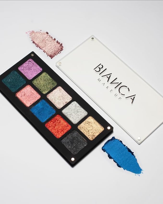 Chromatic Eye Shadow Palette 10 Shades | Multichromatic Finish | High Pigmentation and Long Lasting | Creamy Formula with Hyaluronic Acid | Magnetic Case (Chromatic 3)-Velvo Beauty