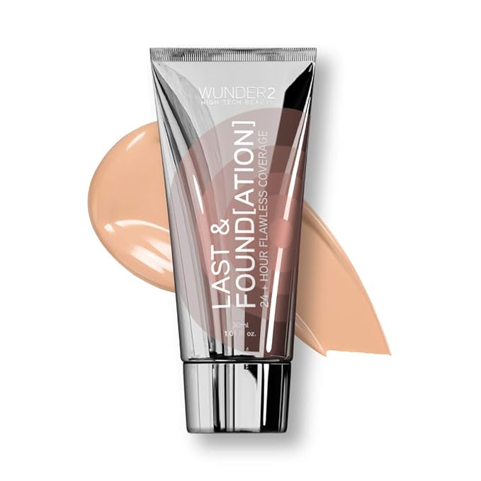WUNDERBROW Full Coverage Foundation, Last & Found[ation] – Buildable Full Coverage Liquid Foundation For 24+ Hours Wear – Long Lasting, Waterproof, Sand-Velvo Beauty