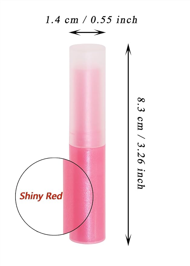 0.14oz Empty Flavored Lip Balm Container Tubes Plastic Homemade Moisturizing Lip Stick with Caps Bulk Fit for Women Adult DIY Making Supplies, 25 Count (Red)-Velvo Beauty