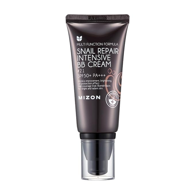 MIZON Snail Repair Blemish Balm, Multifunctional BB Cream with Snail Mucus Filtrate, Skin Care and Makeup Coverage, Strenghtens Skin Elasticity, Improves Fine Wrinkles, Korean Skincare (#21)-Velvo Beauty