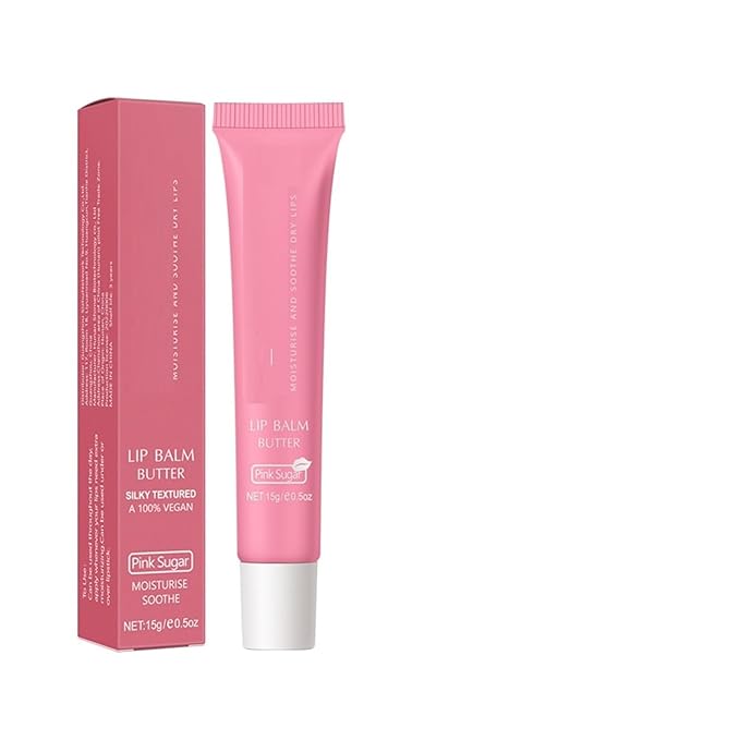 6 Color Hydrating Lip Butter Balm, Moisturizing Lip Repair, Lightweight Nourished Lip Glossy Christmas for Women (06 Pink Sugar)-Velvo Beauty