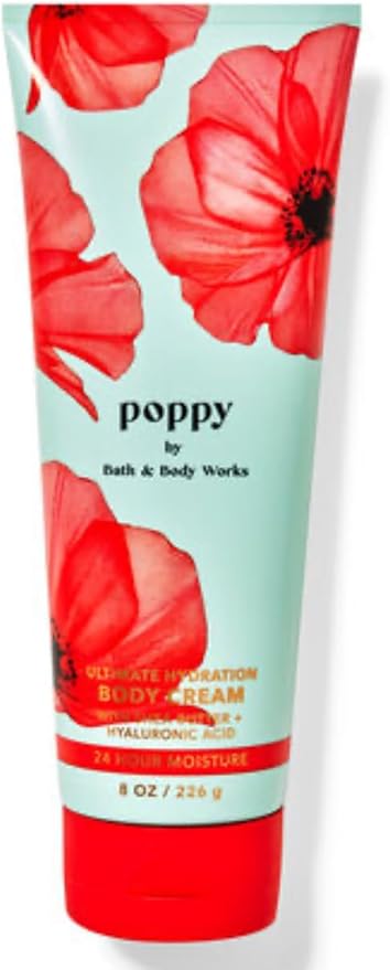 Bath & Body Works - 3 Piece Bundle - Spray - Body Cream - Shower Gel - Full Size and Gift Bag HELLO GORGEOUS (Poppy)-Velvo Beauty