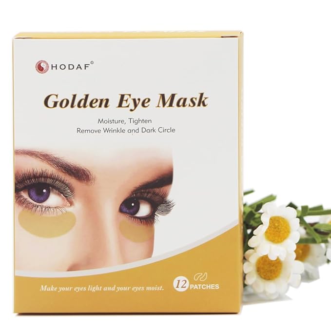 Golden Under Eye Mask (12 Pair) Amino Acid & Collagen Under Eye Mask for Face, Dark Circles and Puffiness, Wrinkles Beauty & Personal Care-Velvo Beauty