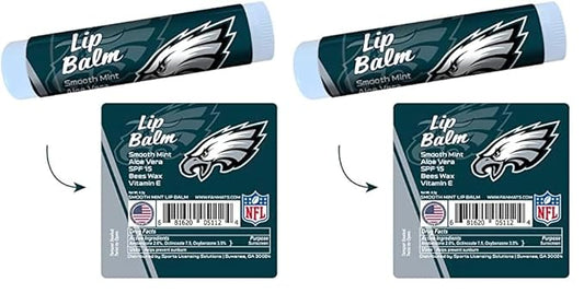 FANMATS 34728 Philadelphia Eagles Smooth Mint SPF 15 Lip Balm (Pack of 2)-Velvo Beauty