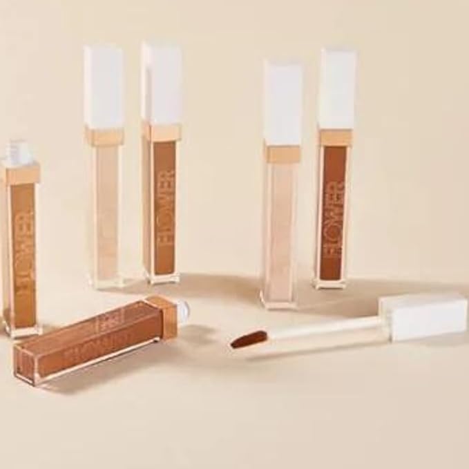 FLOWER BEAUTY By Drew Barrymore Light Illusion Full Coverage Concealer - Diffuse Dark Under Eye Circles + Blurs Blemishes - Weightless Formula + Crease Proof Makeup (Porcelain)-Velvo Beauty