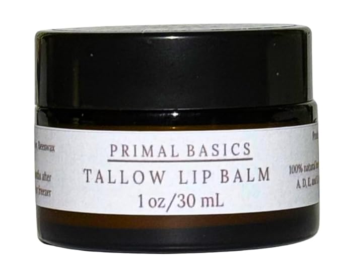 100% Grass Fed Grass Finished Beef Tallow and Beeswax Lip Balm, Face Moisturizer, Body Balm, for Oily, Dry, Sensitive Skin, USA Made-Velvo Beauty