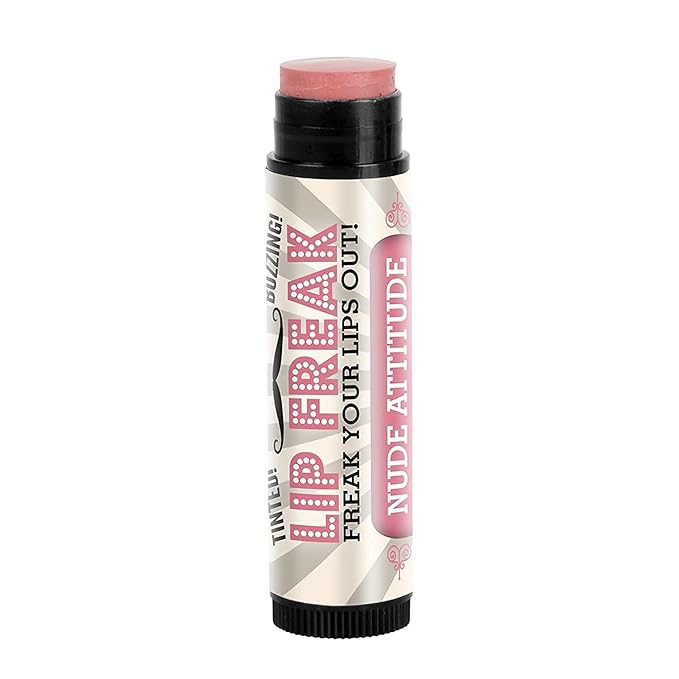 Doctor Lip Bang's BUZZING Lip Balm | Lip Freak | 100% All Natural | Cruelty Free | Nude Attitude | 2 Pack-Velvo Beauty