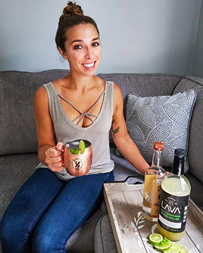(3 Pack) LAVA Premium Spicy Moscow Mule Mix by LAVA Craft Cocktail Co., Made with Ginger Beer, Key Lime Juice, Real Ginger Puree, No Artificial Sweeteners, Ready to Use, 1-Liter (33.8oz) Glass Bottle-Velvo Beauty
