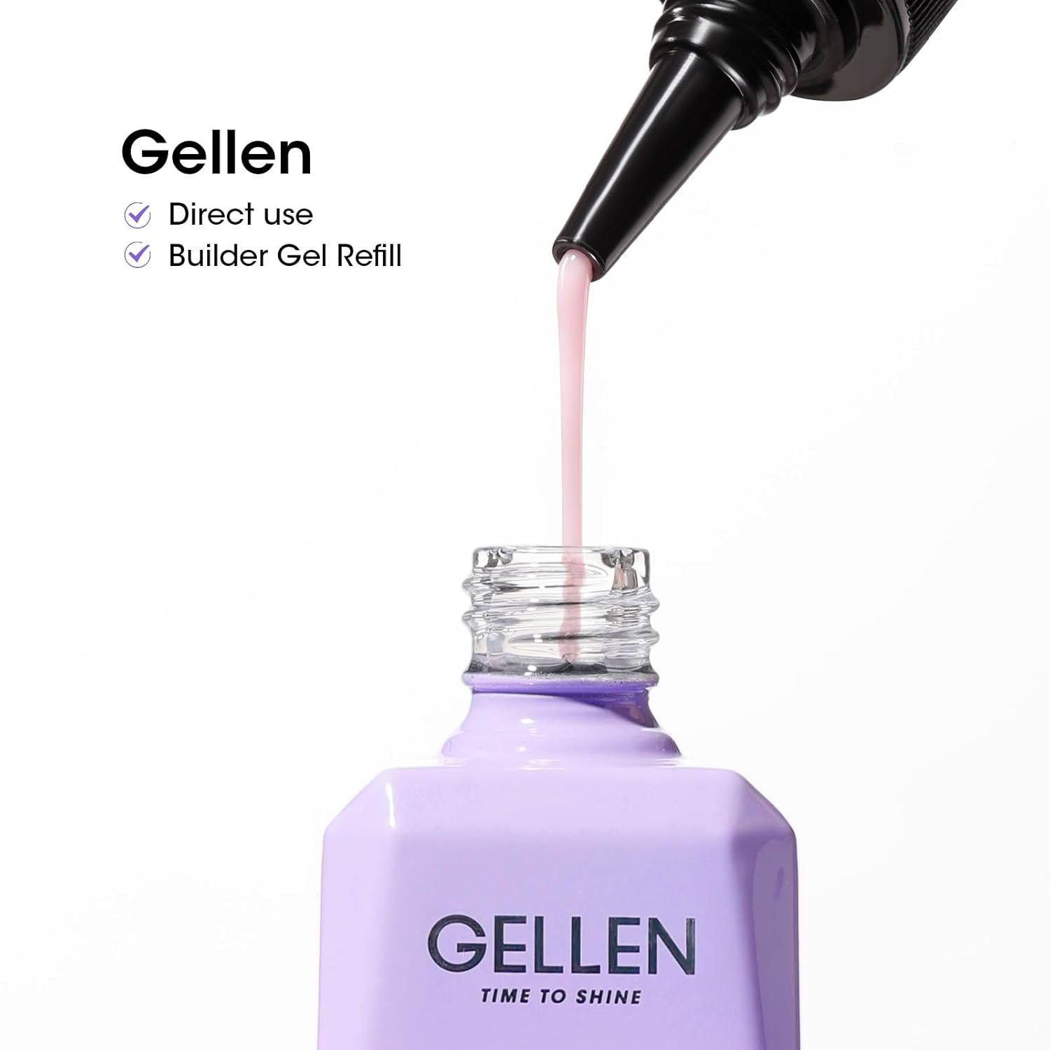 GELLEN 100ml Builder Gel for Nails Nude, Pink Strengthener Gel Color Hard Builder, Nail Apex Building Soak off Long Lasting U V Nail Gel-Velvo Beauty