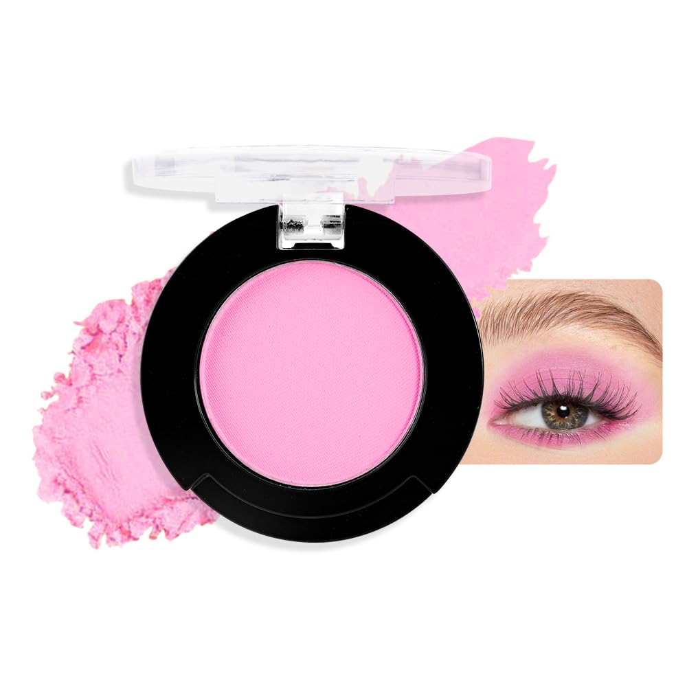 Monochrome Pressed Matte Eyeshadow Palette, Matte Pink Pressed Eyeshadow Waterproof Neutral Powder For Old Women, Mini Eyeshadow, Sombras Para Ojos, Talc, Paraben & Cruelty Free-Velvo Beauty