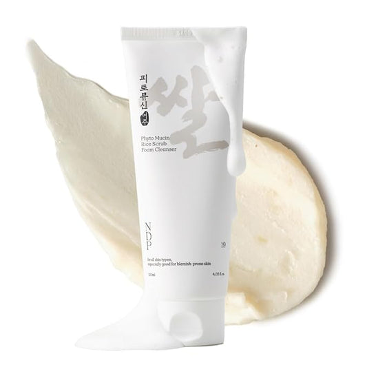 NDP Rice Mochi Deep Face Wash – Triple-Rice Airy Micro-Exfoliating Foam for Sensitive Skin, Phyto Mucin Hydration Shield, pH 5.5 Barrier-Safe Vegan Korean Skincare Cleanser, 4.05 fl oz (120 ml)-Velvo Beauty
