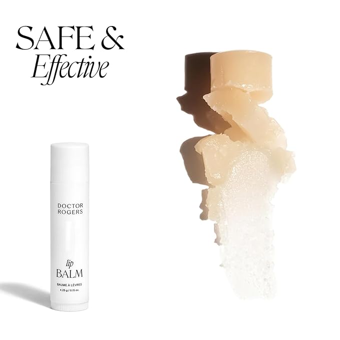 Doctor Rogers Lip Balm, Hydrating and Softening Lip Moisturizer For Very Dry Lips, Dermatologist-Created, Natural, & Hypoallergenic Moisturizing Lip Balms, 4.25g Tube-Velvo Beauty