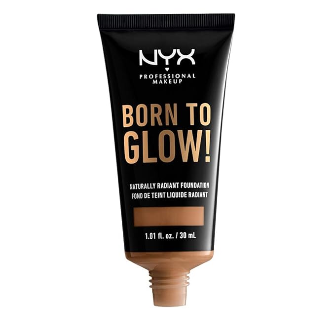 NYX PROFESSIONAL MAKEUP Born To Glow Naturally Radiant Foundation, Medium Coverage - Warm Beige-Velvo Beauty