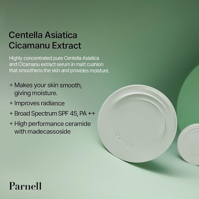 Parnell Cicamanu Serum In Matte Cushion (#19 Porcelain, 15g)-Velvo Beauty
