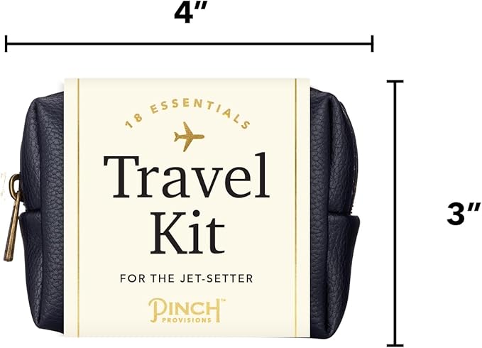 Pinch Provisions Travel Kit, includes 18 Must-Have Emergency Essential Items for Travelling, Ideal Road Trip or Airport Gift for Friends, Family & Peers, Portable Pouch-Velvo Beauty