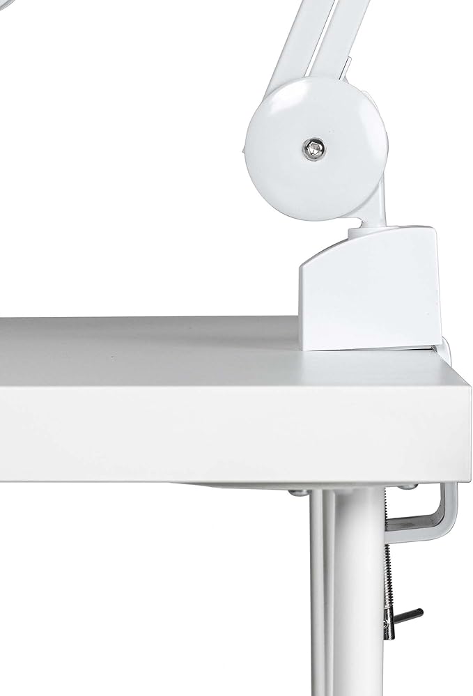 4BLANC® Alize Original Vacuum Nail Dust Collector for Pedicure with Built-in Dimmable LED Lamp, Certified HEPA 11 Medical Grade Replaceable Filter, and Universal Table Mount-Velvo Beauty