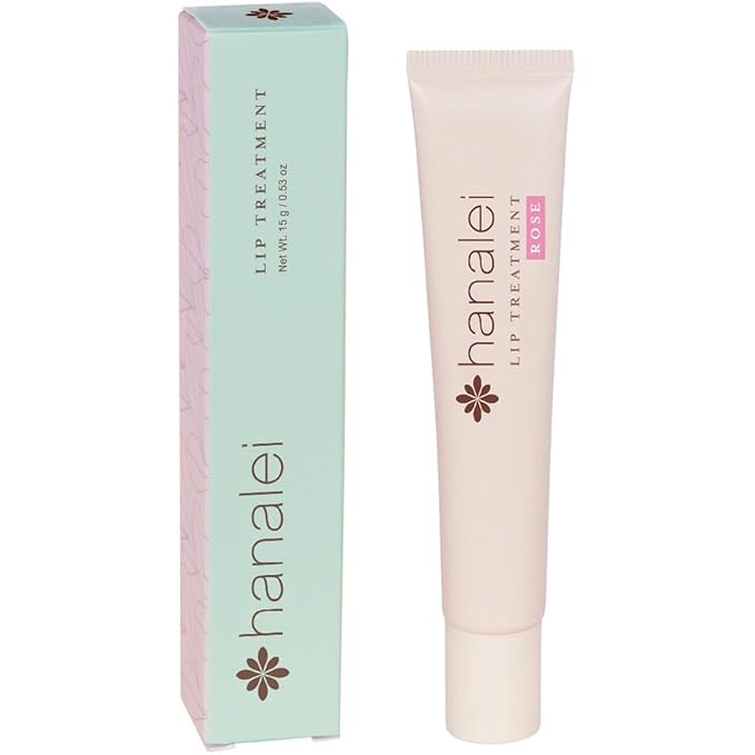 Hanalei Lip Treatment for Dry, Chapped Lips – Intensive Overnight Moisturizer with Kukui Oil, Shea Butter & Grapeseed Oil – Hydrating Balm for Healing Cracks – Rose Pink Tint, 15g – Cruelty-Free-Velvo Beauty
