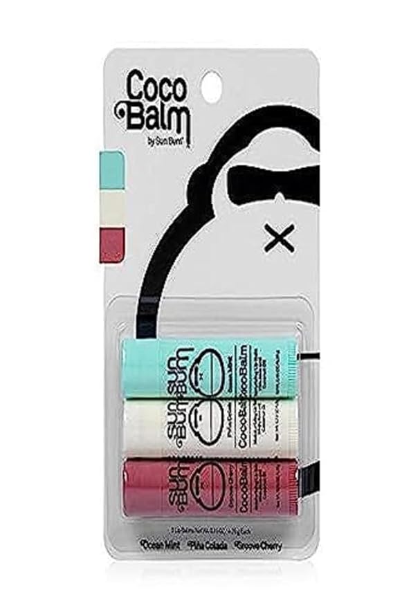 Sun Bum Cocobalm Lip Balm Variety Pack | Hydrating with Aloe | Hypoallergenic, Paraben Free, Silicone Free | 0.15oz Stick | 3 Flavor Variety Pack-Velvo Beauty