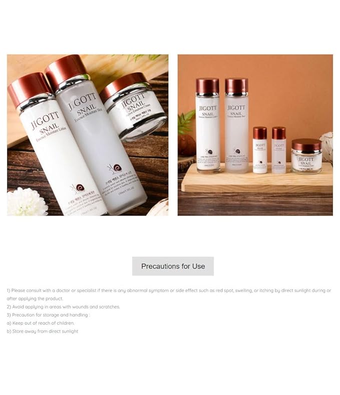 Snail Essence Moisture Skin Care 3Set, K Beauty Snail Cream, Moisturizer, Toner, Anti-Aging Hydration-Velvo Beauty