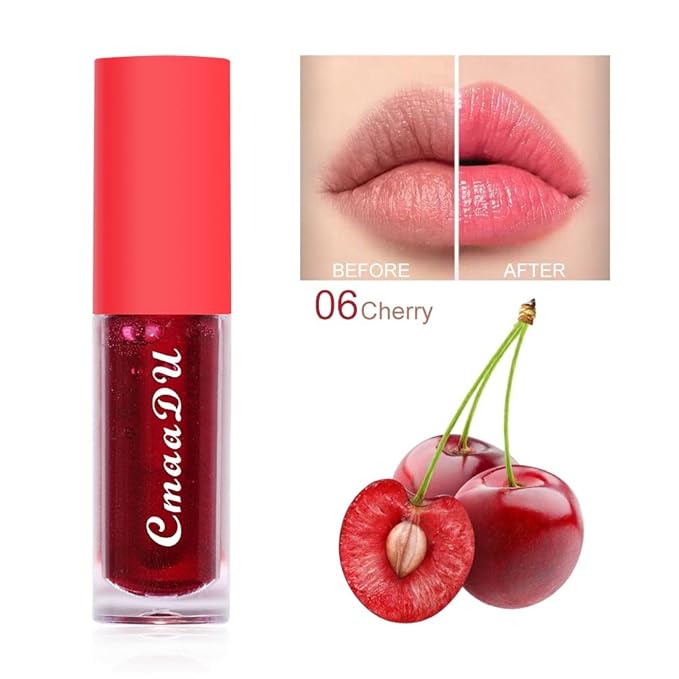 6Pcs Hydrating Lip Oil Set,Fruity Color Changing Lip Glaze Plumping Lip Glow Oil Transparent Moisturizing Tinted Lip Balm Long Lasting Nourishing Repairing for Dry Lip (A)-Velvo Beauty