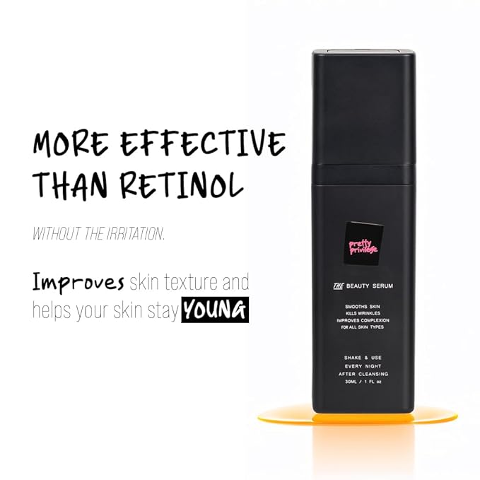 Pretty Privilege - THE Beauty Serum - 0.1% Retinal Serum With Niacinamide & Red Algae Extract. Anti Aging Skincare For Younger Looking Skin. For All Skin Types. Made in the USA.-Velvo Beauty