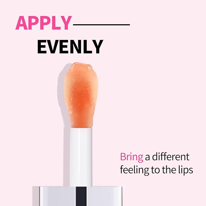 Boobeen Hydrating Lip Oil, Clear Lip Gloss Plumper, Lip Balm for Dry Cracked Lips,Long Lasting Lip Moisturizer Oil for Smoother Lip-Velvo Beauty