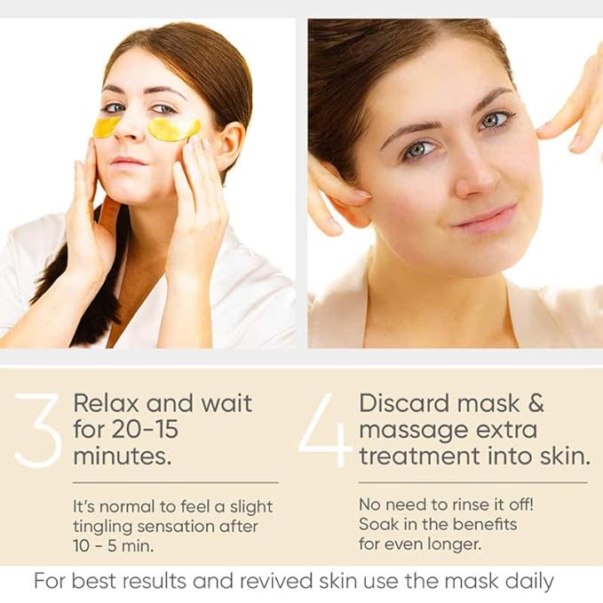 Gold Eye Mask Patches-Velvo Beauty