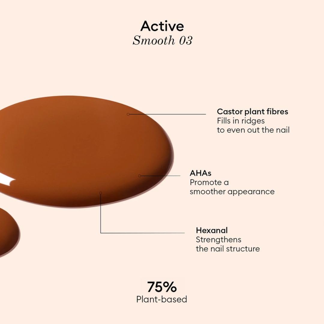 Manucurist Active Smooth™ 03 Nail Concealer Polish & Care - 2 in 1 Nude Nail Polish : Nail Strengthener and Growth - Nail Concealer - Ridge Filler for Nails - Natural Nail Polish - Bronze Finish-Velvo Beauty