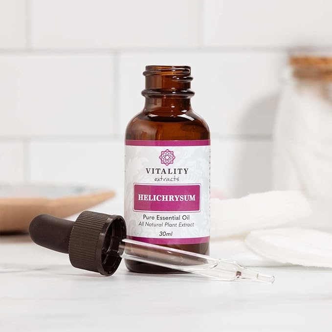 Vitality Extracts Helichrysum Essential Oil - 30ml, Helichrysum Gymnocephalum, Aromatherapy, Skin Care, Happy, Stress Relief, Aches Relief-Velvo Beauty